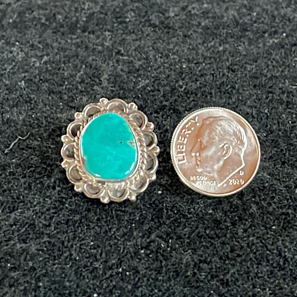 Turquoise & Sterling Earrings - Picture 3 of 7